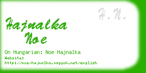 hajnalka noe business card